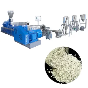 Two Stage PVC Plastic Granule Pelleizer Making Machine for PVC Corrugated Pipes Compounds Manufacturing