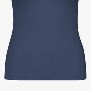 Débardeurs côtelés en coton et bambou écologiques personnalisables Shorts décontractés couleur bleu pétrole respirant tricoté personnalisable - Product Image 3