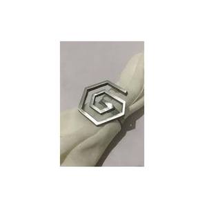 Luxury Hotel Table <b>Silver</b> Hexagonal Coil <b>napkin</b> ring Metal <b>Napkin</b> Ring Wholesale vintage <b>napkin</b> rings - Product Image 1