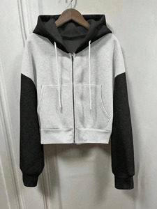 เสื้อฮู้ดแขนยาวมีซิปของผู้หญิงเสื้อออกกำลังกายแขนยาวผ้าคอตตอนน้ำหนักเบาเหมาะสำหรับใส่ไปยิมหรือสวมใส่ทุกวัน - Product Image 4