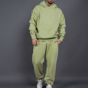 Ensemble de pantalons de survêtement à capuche en coton de haute qualité unisexe Tenue de jogging pour hommes avec capuche et cordon de serrage pour l'hiver - Product Image 4