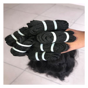 Extensiones de cabello humano ondulado natural de templo Virgen sin procesar de calidad superior 100% de vendedor genuino hecho en La India - Product Image 1