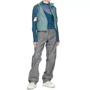 2025 New Arrival Breathable Men's Down Vest Oversized Custom Logo Puffer Vest Bubble Coat <b>Lightweight</b> Street Fashion - Product Image 5