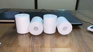 3 1/8X230 80X80 POS rollos de papel de recibo térmico 100% pulpa de madera de una sola capa 80x80mm tamaño para serigrafía - Product Image 5