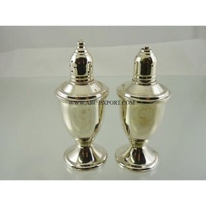 Set de 2 Sel et Poivre de Cuisine en Aluminium Doré Poli pour Décoration de Table, Forme Différente, Design de Sel et Poivre de Cuisine - Product Image 6