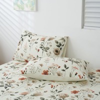 Parure de lit de luxe personnalisable en gros, motif floral classique, 10 pièces, 400 fils, 100 % polyester, housse de couette matelassée en fibre de polyester
