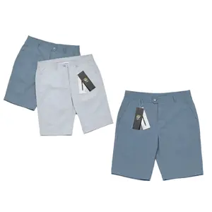 Wholesale New Design 100% Cotton Multi Size Men Casual Fashion Woven Medium Wash YARN DYED Khaki Men's Shorts