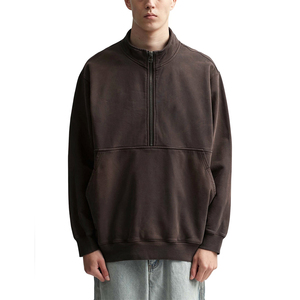 Usine personnalisée Sweatshirts à capuche col rond avec découpe pour hommes en coton de haute qualité OEM ODM - Product Image 3