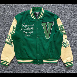 Chaqueta Universitaria de Béisbol de Alta Calidad, Fabricada por OEM, con Parches Bordados en Chenilla, Chaqueta Varsity de Cuero, Estilo Urbano - Product Image 6