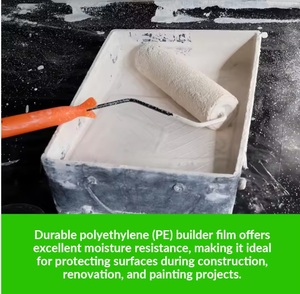 Film plastique de construction transparent PE PP toutes couleurs, haute résistance, 10' x 100', 6 mil, rouleau de bâche polyéthylène - Product Image 5