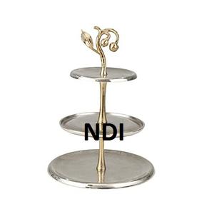 Servidor de pasteles de frutas Exhibición de pasteles Soporte de metal Fiesta de cumpleaños Vajilla Decoración Soporte de pastel de metal de aluminio - Product Image 1