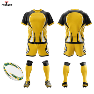Nouvel arrivage de vêtements de sport pour hommes, kit d'uniforme de rugby, coupe ajustée, taille plus, entraînement, numéro de nom personnalisé, élasthanne/coton, transfert à chaud - Product Image 3