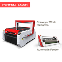 Machine de découpe laser Vision pour tissus, découpeuse laser textile avec positionnement par caméra, machine de découpe laser CO2 pour l'impression de vêtements