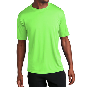 Camisetas transpirables de talla grande para hombre 100% Material de alta calidad hecho verde neón logotipo personalizado camisetas de algodón para hombre - Product Image 4