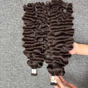 100% extensions de cheveux humains birmans bouclés cambodgiens bouclés Machine Double trame Non-Remy confortable adapté à partir d'un seul donneur - Product Image 4