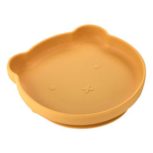Assiette en silicone en forme d'ours avec ventouse antidérapante, sans BPA, pour l'alimentation et l'apprentissage des tout-petits - Product Image 2