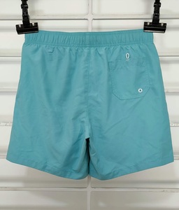 Men's Casual Mid Waist Drawstring Boardshorts Solid Beach Surfing Mesh <b>Shorts</b> with Pattern <b>Decoration</b> for Swimming - Product Image 3
