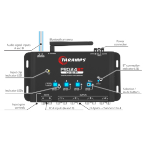 โปรเซสเซอร์เสียง PRO 2.4 BT - Taramps Pro 2.4BT โปรเซสเซอร์เสียงดิจิตอล อีควอไลเซอร์ - Product Image 5