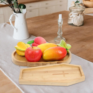 Plateau de service personnalisé écologique en bois de noyer carré plateau de service pour la cuisine vente en gros - Product Image 1