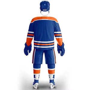 Tenue de hockey sur glace pour adultes, vente chaude, 100% polyester, couleur et taille personnalisées, faible MOQ, ensembles pour l'équipe, édition joueur - Product Image 6