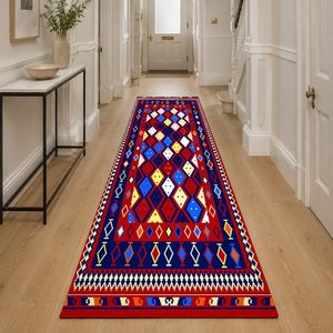 Tapis RUGS DEPOT LXDP-0692 en gros, rouge bordeaux, vintage, patchwork, imprimé numériquement, lavable en machine, chenille, antidérapant - Product Image 5