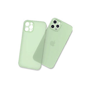 Coque en silicone liquide vert clair de qualité supérieure pour iPhone 12 Pro, série MSRA Tiny, fine, antichoc, magnétique - Product Image 1