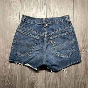 Short en jean bleu jean Cut Off Jorts 27 taille haute - Product Image 6