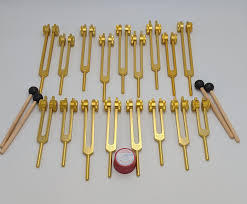 ชุดส้อมเสียงโซลเฟจิโอ 9 เสียง และชุดส้อมเสียงจักระทอง 9 เสียง ปรับจูนไว้ที่ .25Hz สำหรับการบำบัดด้วยเสียง - Product Image 6