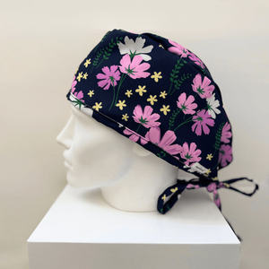 Gorro médico con estampado personalizado de primera calidad, banda para el sudor de mezcla de algodón y poliéster, incluye gorros de hospital o uso directo de fábrica - Product Image 1