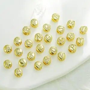 letter charms for jewelry making spacer beads beaded bracelets with letters golden letter beads of spacer charm pave spacer