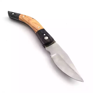 Cuchillo Plegable para Camping y Caza, Hoja de Acero Inoxidable, Mango de Madera, Cuchilla de Cambio Rápido, Portátil, Multifuncional, de Bolsillo - Product Image 1