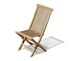 Chaise pliante d'extérieur en teck moderne et confortable, imperméable et durable pour jardin, patio, appartement, cuisine, restaurant et hôtel - Product Image 2
