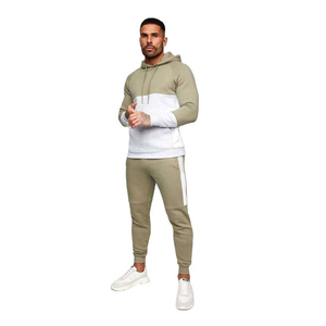 Survêtement de jogging 2 pièces personnalisé pour homme, nouveau design, respirant, coton/polyester, bande réfléchissante, fermeture éclair, tissé - Product Image 6