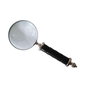 Loupe à bord argenté, manche en véritable corne de buffle, légère, écologique, prix de gros - Product Image 1