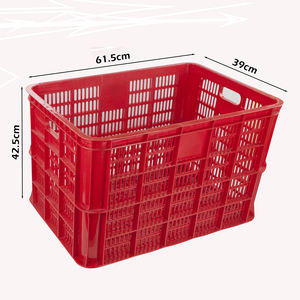 Caisse en plastique HDPE multifonctionnelle, portable, empilable, durable, ventilée, recyclable, pour la logistique et le stockage des légumes - Product Image 4