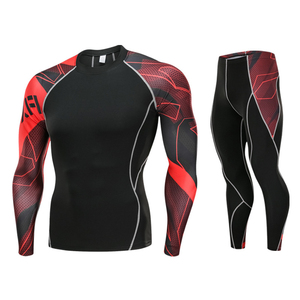 Conjunto Deportivo de Compresión para Hombre al por Mayor, de Secado Rápido, Transpirable, Manga Larga, Camiseta Interior, Protección UV, para Correr, Entrenamiento y Gimnasio - Product Image 4