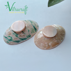 แผ่นมุกสีขาวธรรมชาติถาดใส่แหวนไข่ปลาคาเวียร์ทำมือขนาด6-7ซม. - Product Image 1