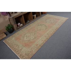 Alfombra de área grande turca vintage estilo clásico beige lana de 44x97 pies con respaldo de látex patrón abstracto para habitación de adolescentes - Product Image 5