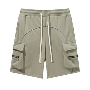 Short-Length Respirant Double-Poches High-Street Casual Custom Logo Summer Shorts 100% Cotton Men's Shorts - Product Image 1