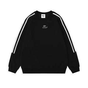 Sweat-shirt à col ras du cou surdimensionné en éponge vierge 100% coton épais pour homme avec poche tombante et impression personnalisée - Product Image 1