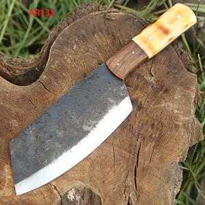 Couteau serbe professionnel en acier au carbone, couteau à couperet hachoir avec gaine en cuir pain épluchage désossage couteau à couperet de boucher s - Product Image 5