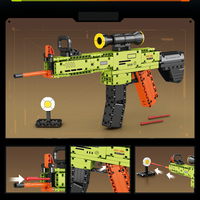 Juguetes de armas de fuego para niños, juego de disparos, armas de caza, pistola de francotirador, armas realistas, juego de bloques de construcción de escopeta