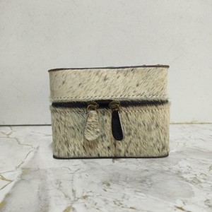 Handmade Hair On Hide 100% Genuine Leather Jewelry <b>Box</b> Best Travel <b>Storage</b> Case For Women's Jewelry Unique Western Stylish Gifts - Product Image 5