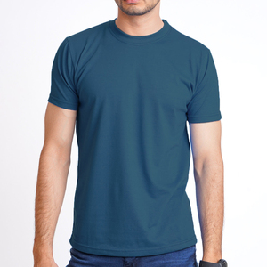ผู้ผลิตเสื้อยืดผู้ชายมืออาชีพ ผ้าฝ้าย 100% คุณภาพสูง ระบายอากาศได้ดี คอกลม ทรงลำลอง ใส่สบาย ขายดี ดีไซน์ใหม่ - Product Image 1