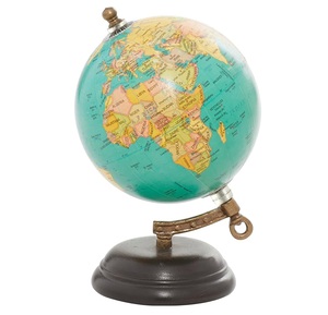 Globo Terráqueo Giratorio con Base de Madera y Mapa Colorido para Educación Geográfica, Material Escolar y de Oficina - Product Image 3