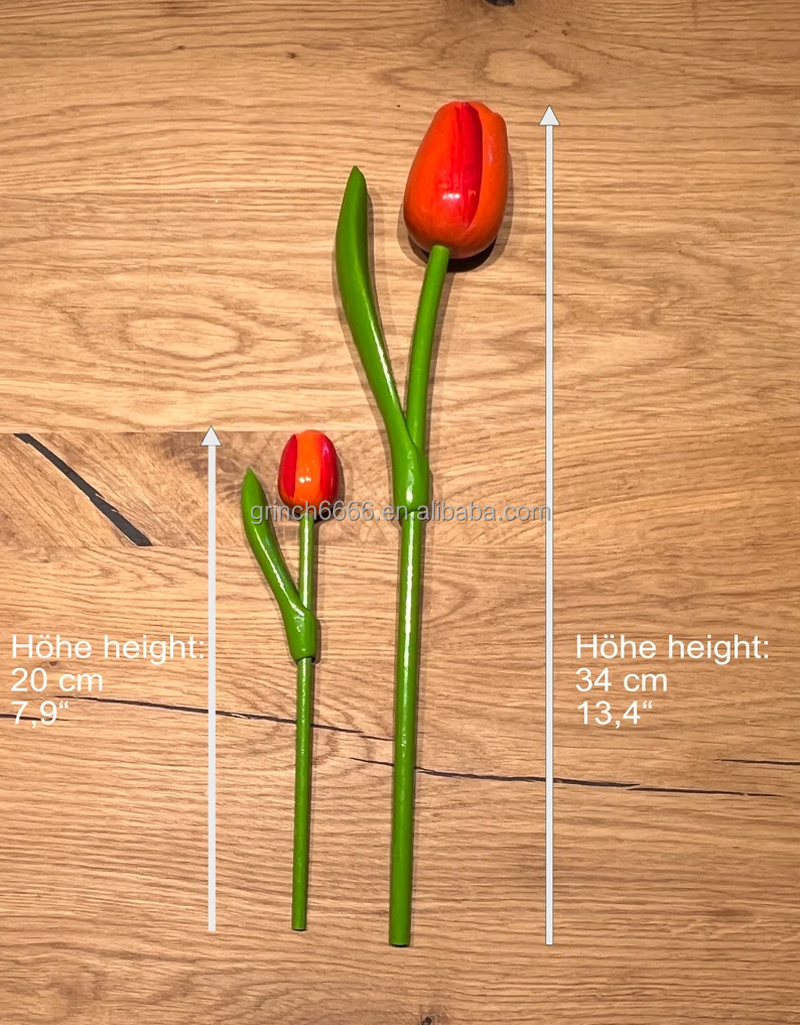Décorations Tulipes En Bois à Suspendre – Lot De 6, Couleurs Variées | Printemps, Pâques, Décoration Rustique – 15,9 Cm - 8