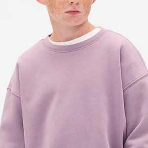 Sudadera de Manga Larga con Cuello Redondo y Color Sólido para Niños, Diseño de Logotipo Personalizado, Servicio OEM de Alta Calidad - Product Image 2