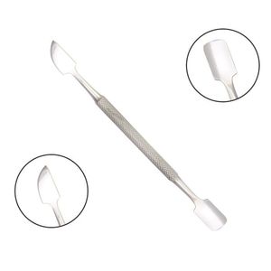 ที่ดันหนังกำพร้าเล็บสแตนเลสแบบใช้ซ้ำได้ ปลายโค้งสองด้าน สำหรับทำเล็บ - Product Image 5