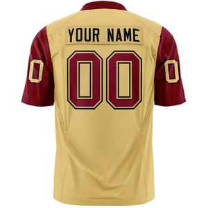 เสื้อฟุตบอลอเมริกันพรีเมียม โพลีเอสเตอร์ 100% ระบายเหงื่อได้ดี สกรีนโลโก้ตามสั่ง ชุดทีมแบบซับลิเมชั่น รับผลิตแบบ OEM จำนวนมาก แขนสั้น สีพื้น - Product Image 3