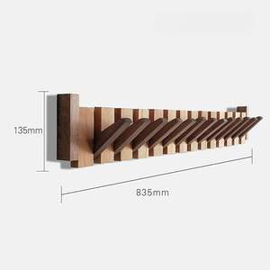 Percha de Madera Maciza para Armarios y Habitaciones de Hotel, Percha de Madera con Barra Antideslizante para Pantalones, Toallas y Accesorios - Product Image 4